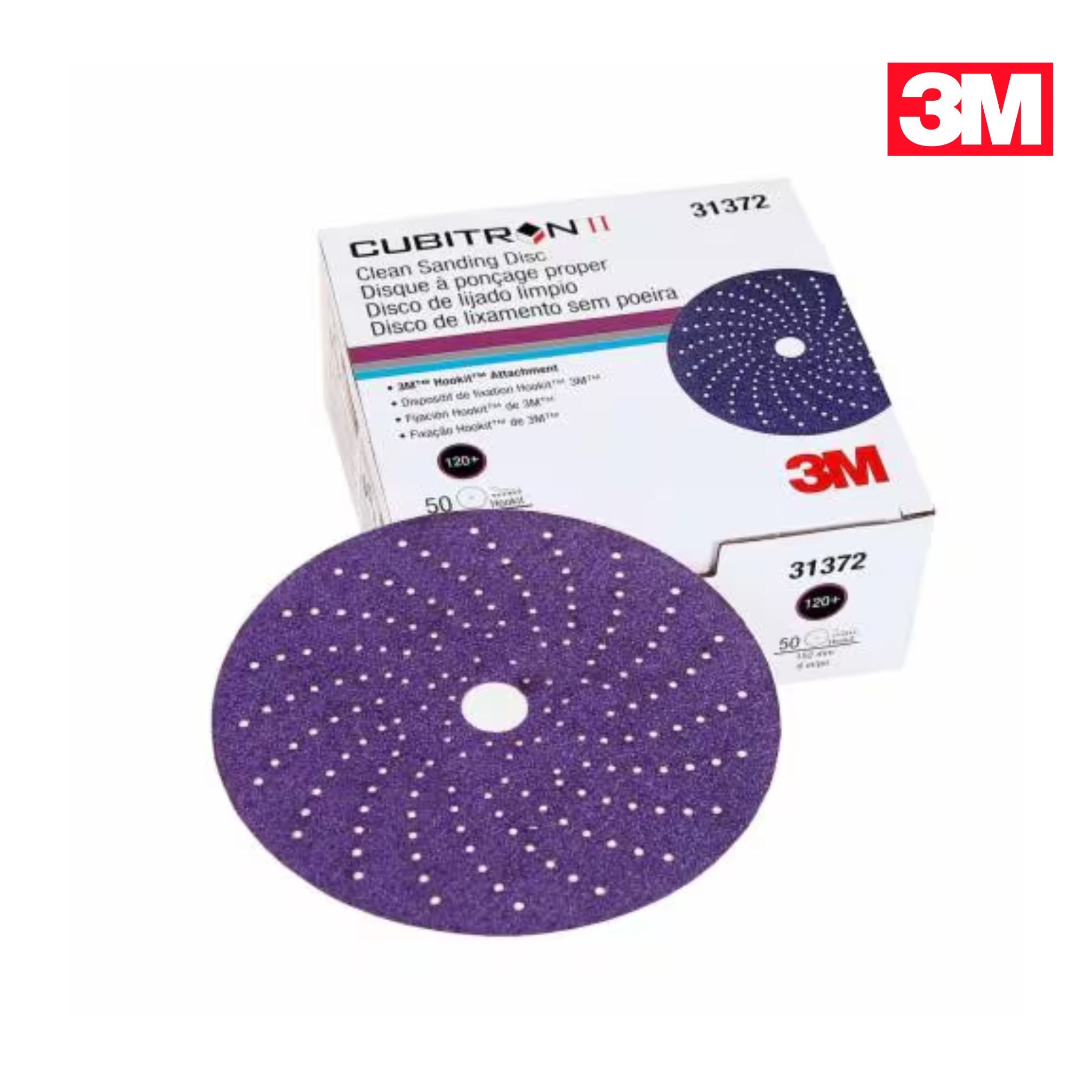 Cubitron 3M Cubitron II Hookit Clean Sanding Abrasive Disc 737U, 150 mm, Multih ...
