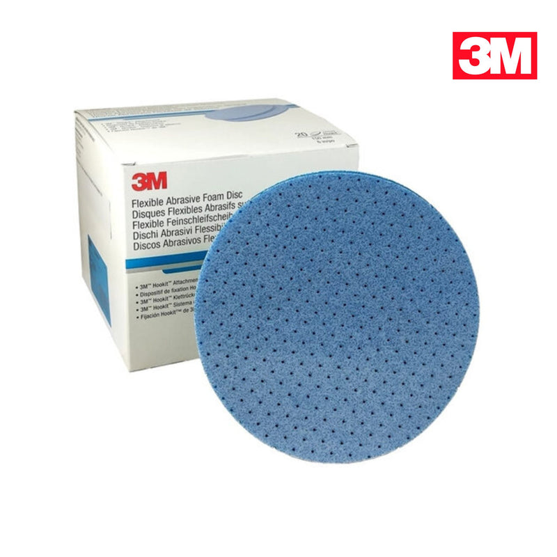 3M Hookit Flexible Abrasive Foam Disc, 150 mm (Box of 20)