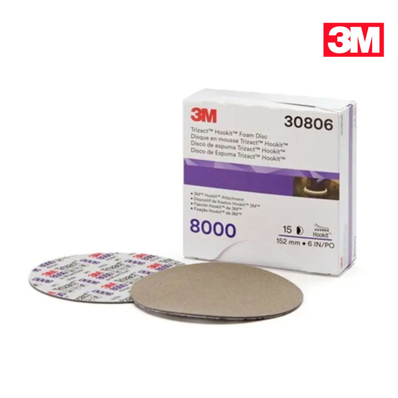 3M Trizact Hookit Foam Abrasive Disc 443SA, 150 mm (Box of 15)