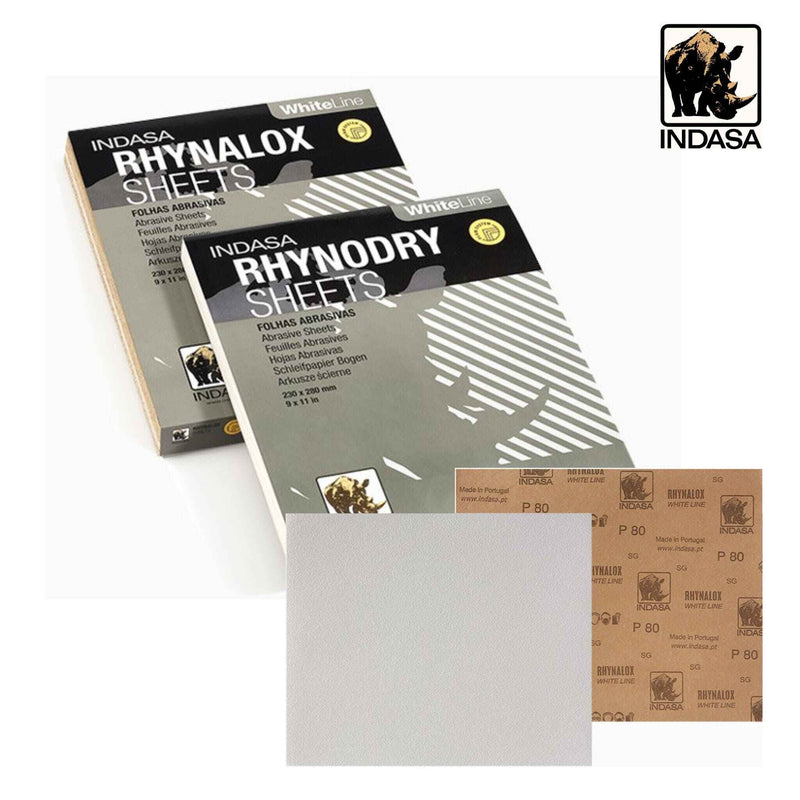 INDASA Rhynalox/Rhynodry White Line 230 x 280 mm Sheets  (Box of 50)